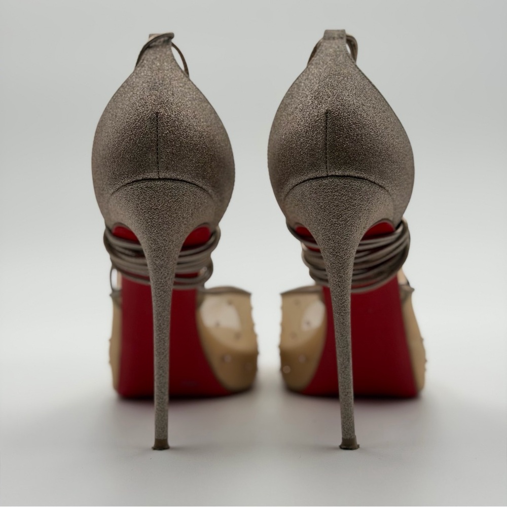 CHRISTIAN LOUBOUTIN GLITTER ACCENTS D’ORSAY HEELS - Picture 6 of 8